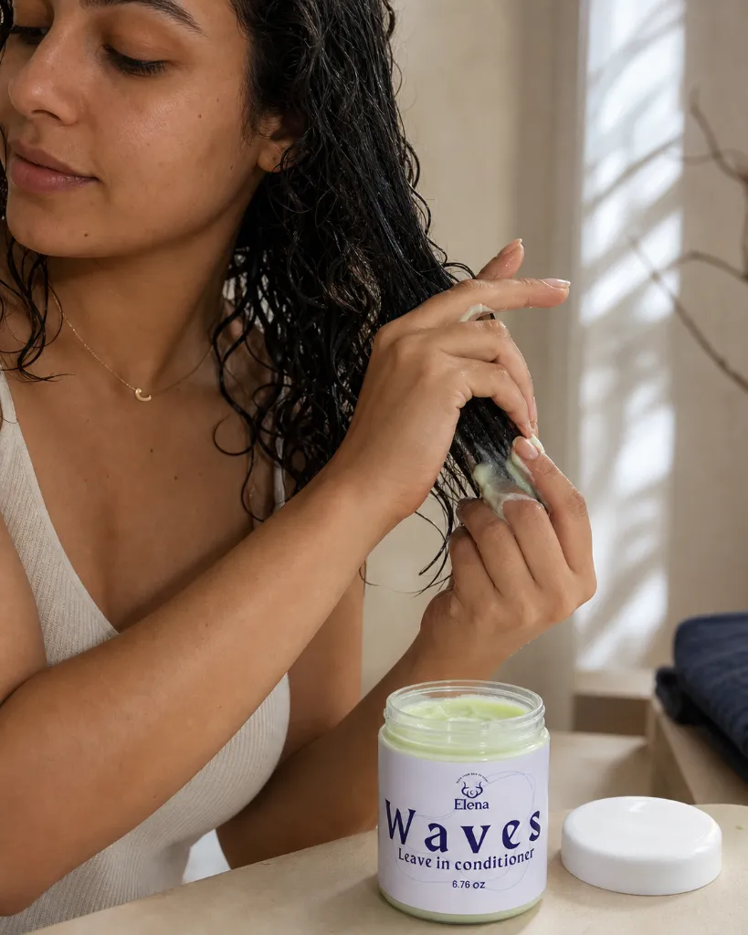 elena-waves-leave-in-conditioner-wet-hair-application