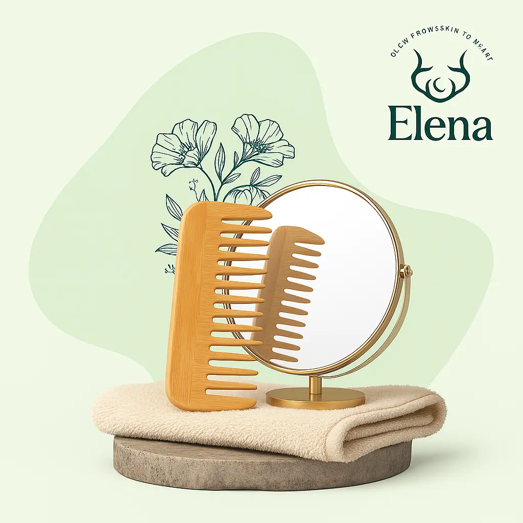 Natural wood comb